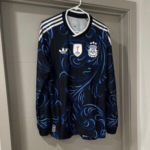 adidas Argentina Long Sleeve Messi Jersey - FIFA World Champions 2022